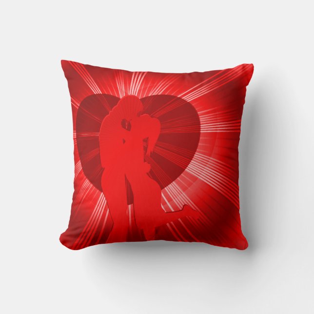 Passionate Red älskare dekorativ kudde (Framsida)