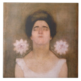 Passionblomma Woman (av Piet Mondrian) Kakelplatta