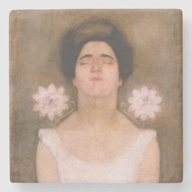 Passionblomma Woman (av Piet Mondrian) Stenunderlägg (Framsidan)