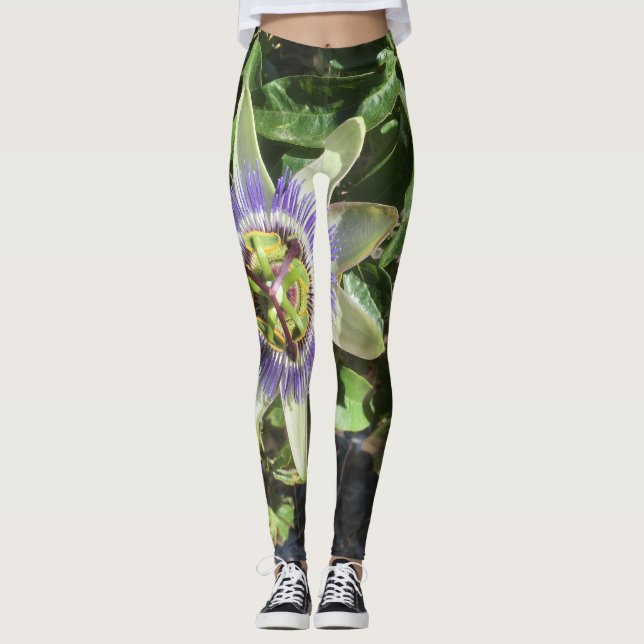 Passionblommadamasker Leggings (Framsida)