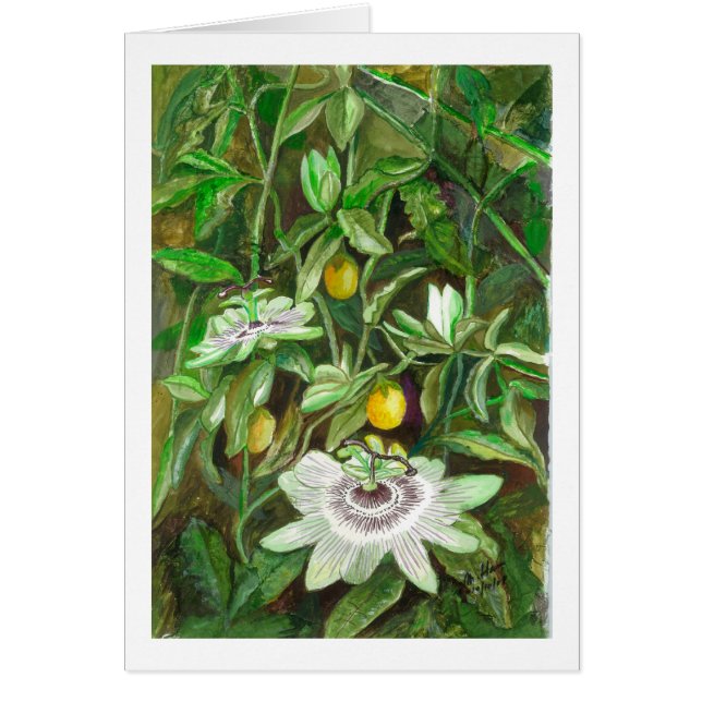 Passionblommor Hälsningskort (Framsidan)