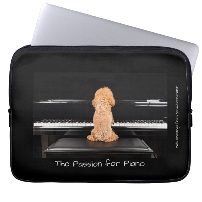 Passionen för piano laptop sleeve (Framsidan)