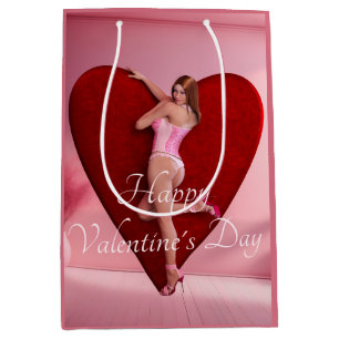 Passionera Valentindagen Girl i en Corset