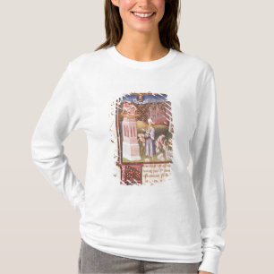 Passionerad jägare som har uppsikt över byggnade t shirt