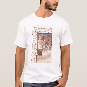 Passionerad jägare som har uppsikt över byggnade tee shirt