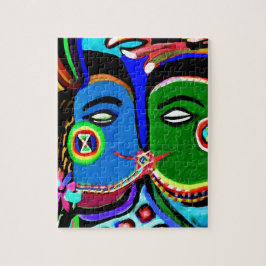 Passionerad kyss - stil för konst för pussel