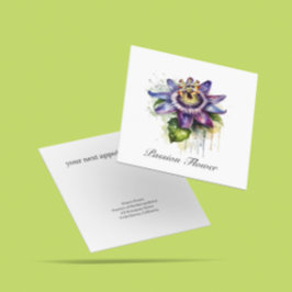 Passionerad Lila Passion Flower Fyrkantigt Visitkort