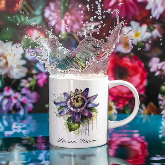 Passionerad Lila Passion Flower Jumbo Mugg (Skapare uppladdad)