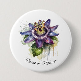 Passionerad Lila Passion Flower Knapp
