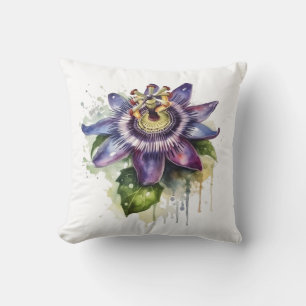 Passionerad Lila Passion Flower Kudde