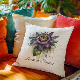 Passionerad Lila Passion Flower Kudde