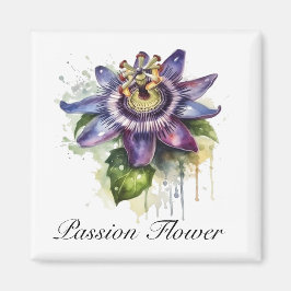 Passionerad Lila Passion Flower Magnet
