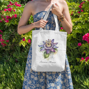 Passionerad Lila Passion Flower Tygkasse