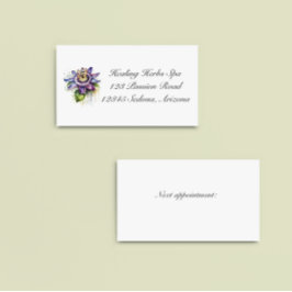 Passionerad Lila Passion Flower Visitkort