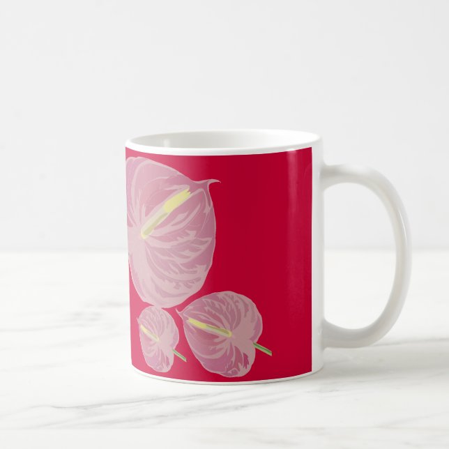 passionerad rosa anurum kaffemugg (Höger)