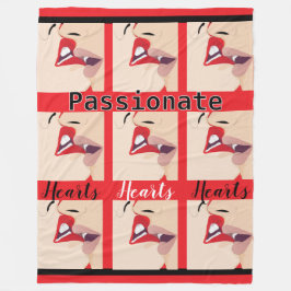 Passionerade hjärtan fleecefilt