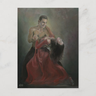Passionerat Paso Doble-vykort Vykort