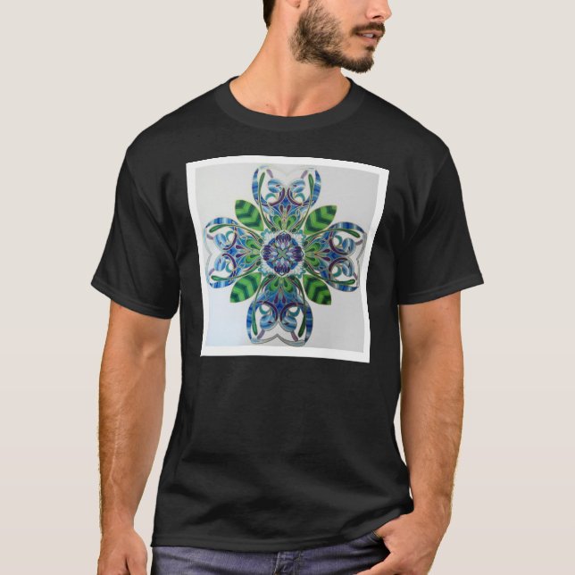 "Passionflowervapensköld" Mandala av Aaron Brader Tee (Framsida)