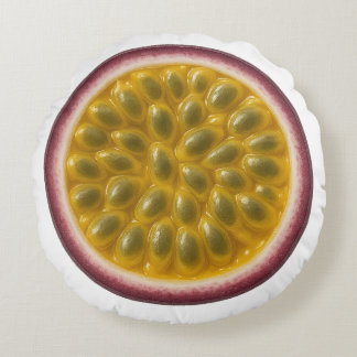 Passionfruit Round Pillow - Fresh and Fruity Rund Kudde