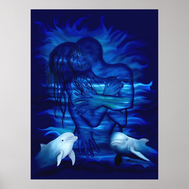 Passionsåtgärd - par med delfinpar poster (Framsidan)