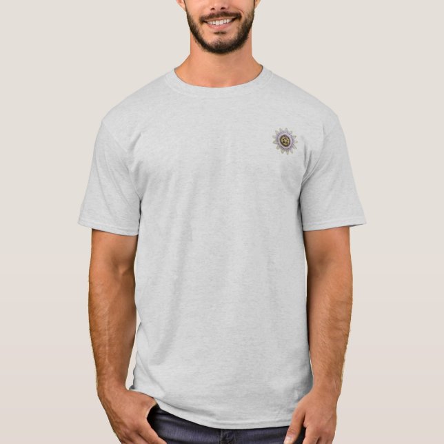 Passionsblomma Emblem | Blomgrundläggande T Shirt (Framsida)