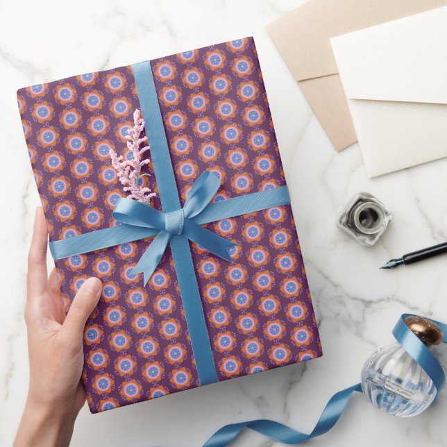 Passionsblomma (lila) mat presentpapper  (Gifting)