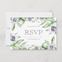 Passionsblomma rsvp-kort
