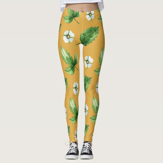Passionsblomma Vin Leggings (Framsida)