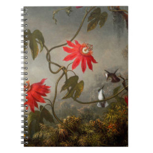 Passionsblommor med Hummingbird Heade Anteckningsbok