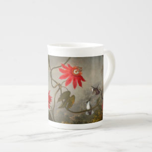 Passionsblommor med Hummingbird Heade Benporslin Mugg