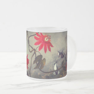 Passionsblommor med Hummingbird Heade Frostad Glasmugg