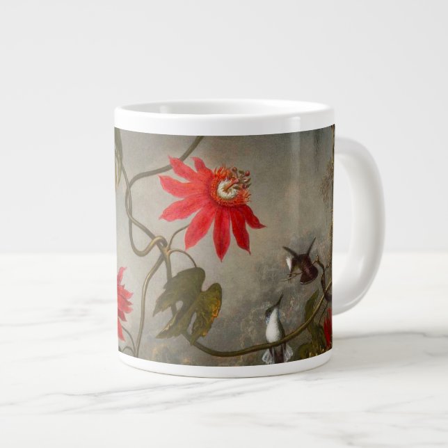 Passionsblommor med Hummingbird Heade Jumbo Mugg (Framsida höger)
