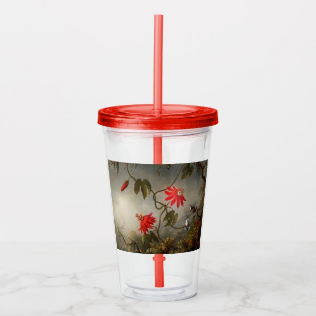 Passionsblommor med Hummingbird Heade Take Away Mugg (Framsida)