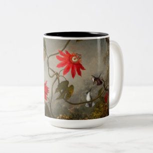Passionsblommor med Hummingbird Heade Två-Tonad Mugg