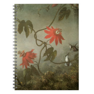 Passionsblommor och kolibrier av Martin J Heade Anteckningsbok
