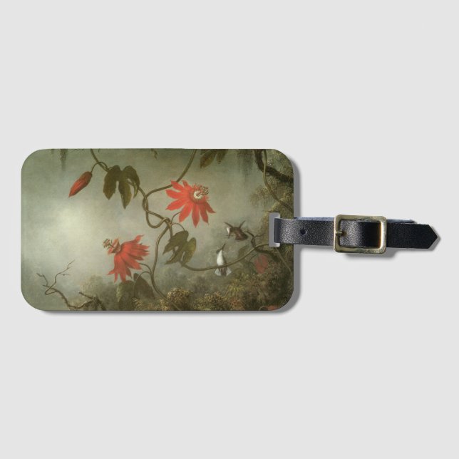 Passionsblommor och kolibrier av Martin J Heade Bagagebricka (Framsida horisontal)