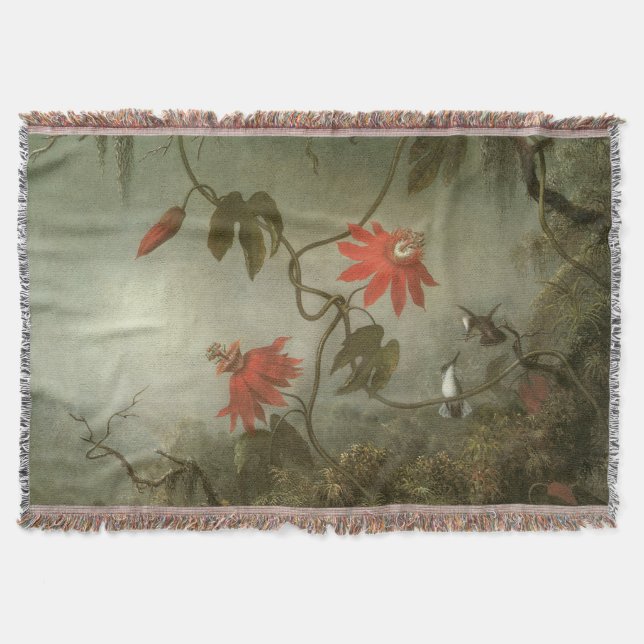 Passionsblommor och kolibrier av Martin J Heade Mysfilt (Framsidan)