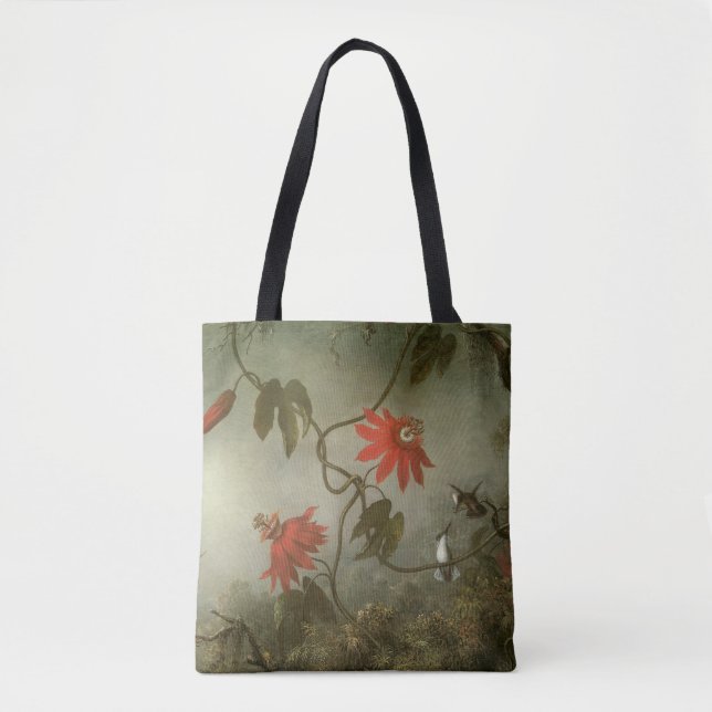 Passionsblommor och kolibrier av Martin J Heade Tygkasse (Framsida)