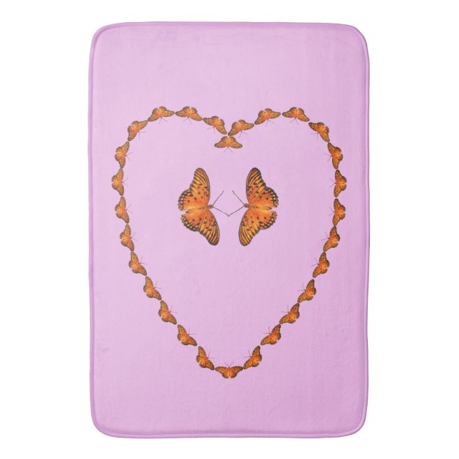 Passionsfjärilar i hjärtat - Dance med mig Badrumsmatta (Framsidan (Vertikal))