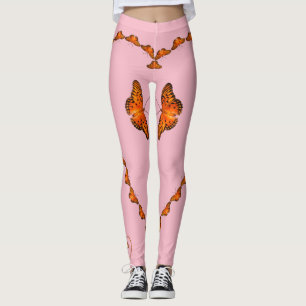 Passionsfjärilar i hjärtats rosa - Dance med mig Leggings