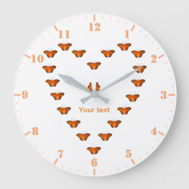 Passionsfjärilar i hjärtformsdans stor klocka