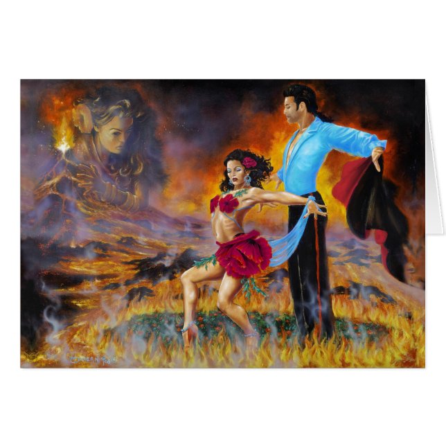 Passionvallmo Hälsningskort (Framsidan Horizontal)