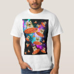 Passisk pizzakatt t shirt<br><div class="desc">Lustigt och galet design för en coola.</div>