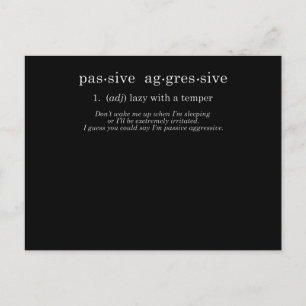 Passiv aggressiv vykort