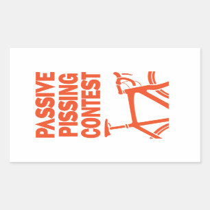 Passiv Pissing Tävling Rektangulärt Klistermärke