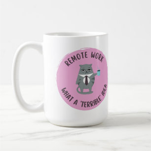 Passivt aggressivt (fjärrarbete) (rosa) kaffemugg