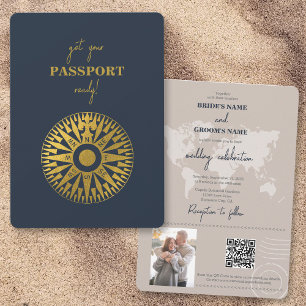 Passkompass för destinationsbröllop Bröllop Inbjudningar