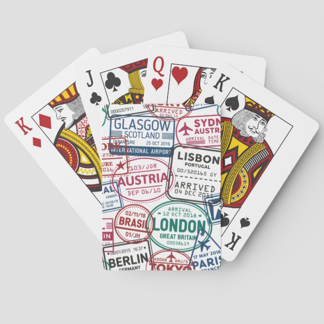 Passmärkesberoende Retro Världsresenär  Casinokort (Baksidan)