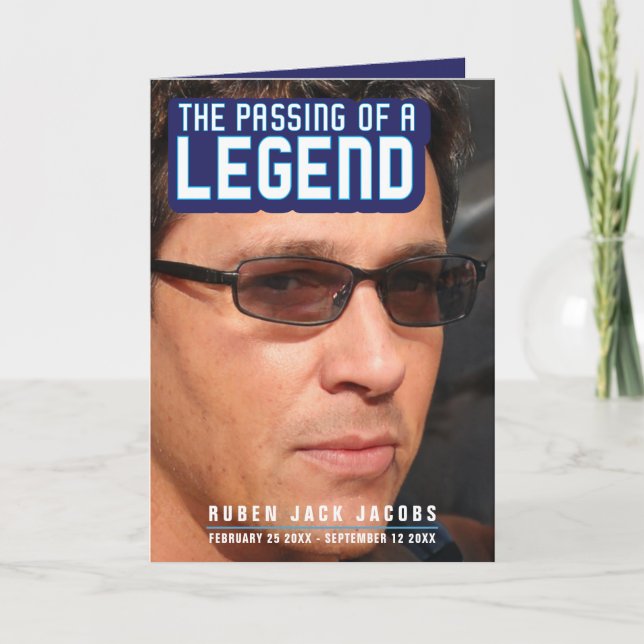 Passning av en förklaring Funeral Service-programb Program (Framsida)