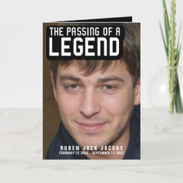 Passning av en förklaringsskylt Funeral Service-pr Program